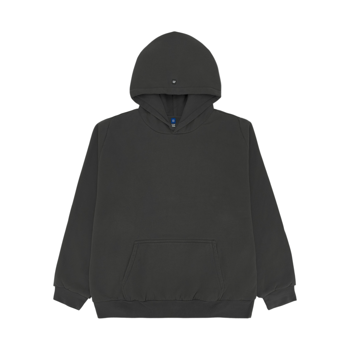 이지 갭 로고 슈렁큰 후드 블랙(Yeezy Gap Logo Shrunken Hoodie Black)