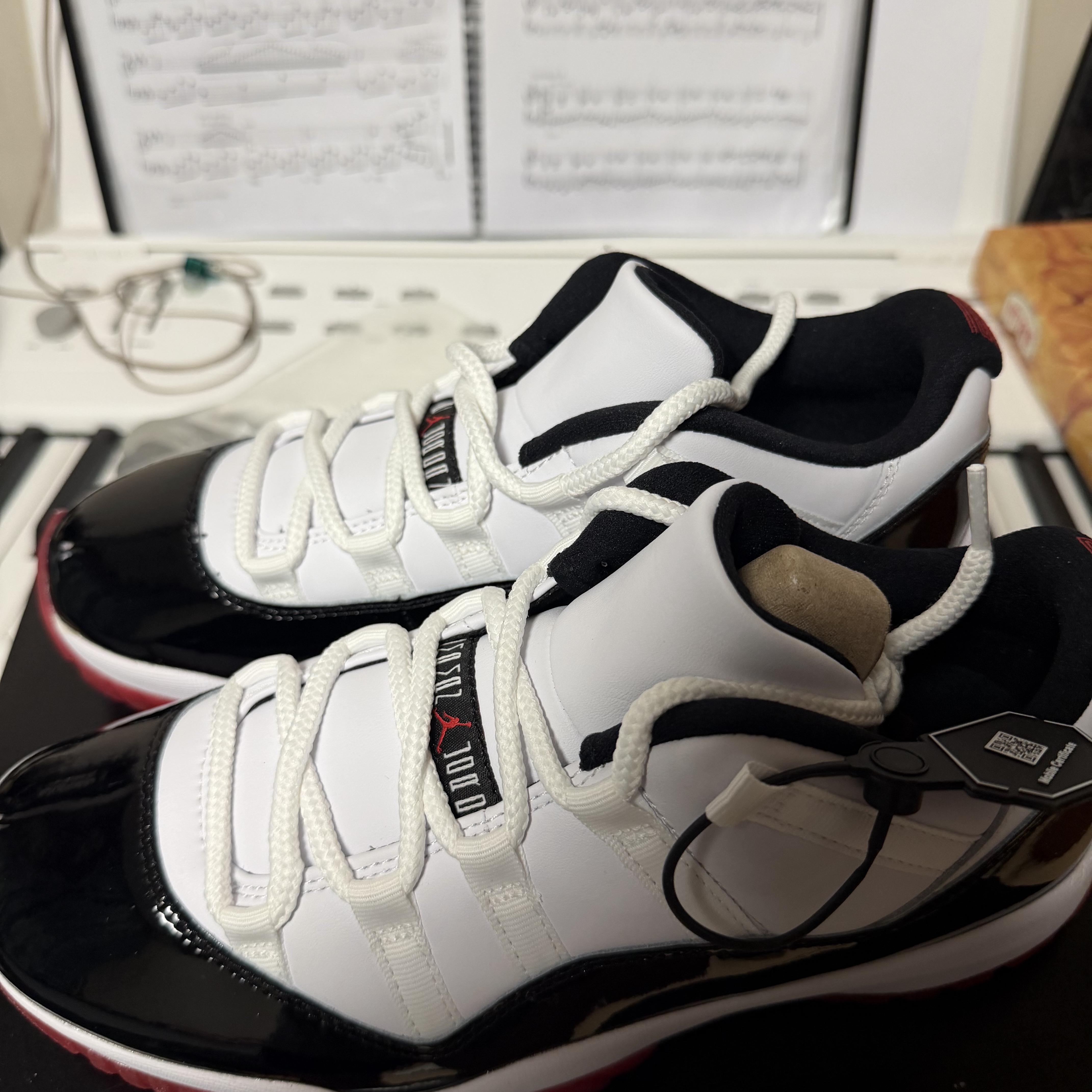 Jordan 11 Retro Low Concord Bred 착용 스타일 - 2