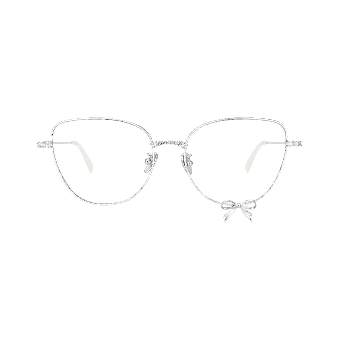 위민 메탈 보우노트 글래스 실버 - 26FW(Yvmin Metal Bowknot Glasses Silver - 26FW)