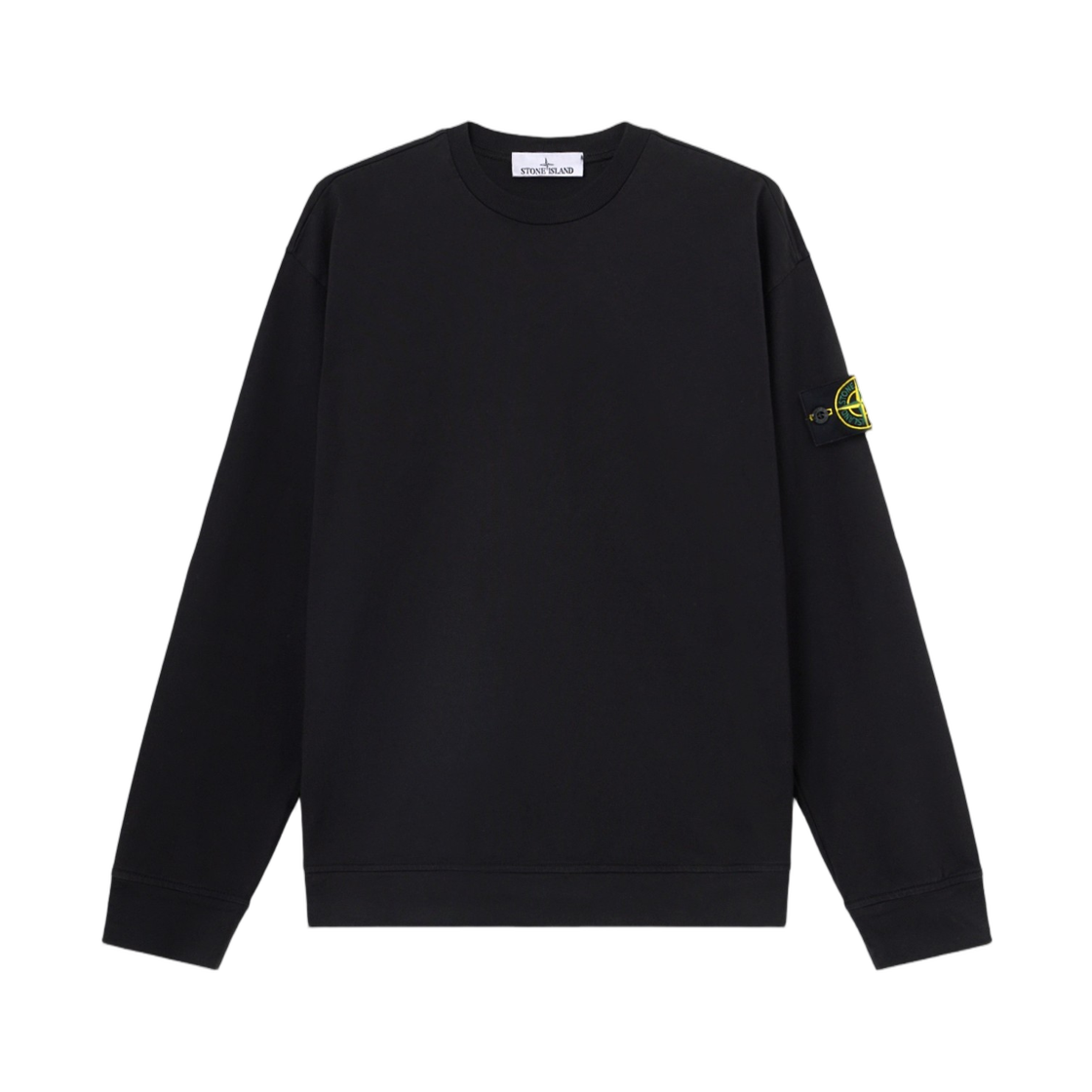 L2S1561000-57S0B50-V0029 Stone Island 6100057 Heavy Organic Cotton Jersey Regular-Fit Crewneck Sweatshirt Black - 26FW