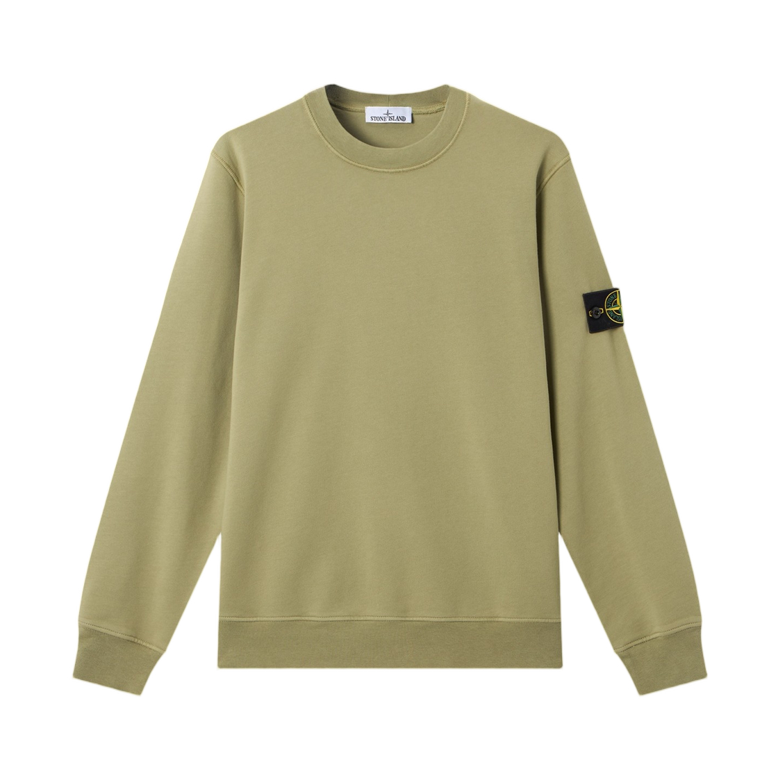 L2S1561000-60S0051-V005N Stone Island 6100060 Organic Cotton Fleece Regular-Fit Crewneck Sweatshirt with Raglan Sleeves Laurel Green - 26FW