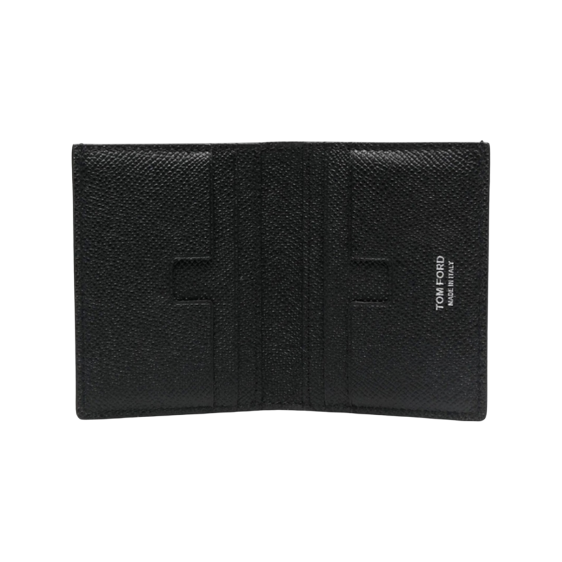 톰포드 로고 텍스처드 그레인 레더 카드 월렛 블랙(Tom Ford Logo Textured Grain Leather Card Wallet Black) - 3