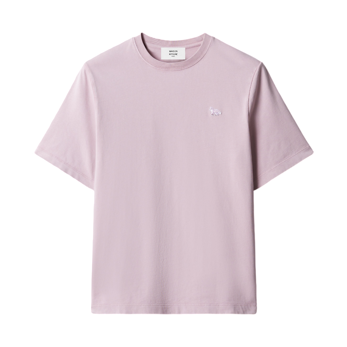 OW00130KJBIT8-0611 (W) Maison Kitsune Baby Fox Faded Comfort T-Shirt Misty Lilac Faded