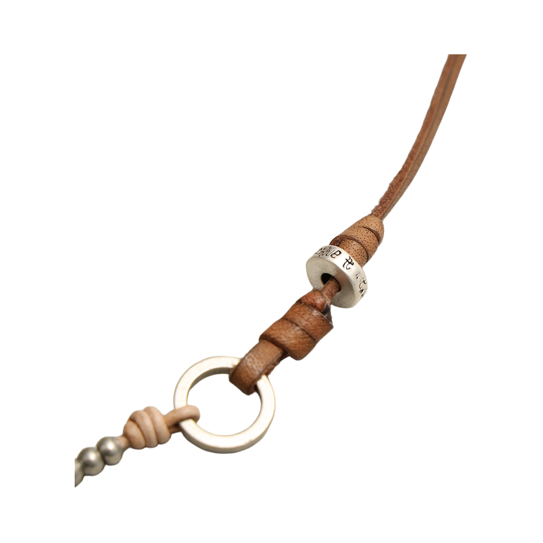 토우토우아카이브 오링 로고 하프 목걸이 브라운(TOWTOW.ARCHIVE O-Ring Logo Half Necklace Brown) - 3