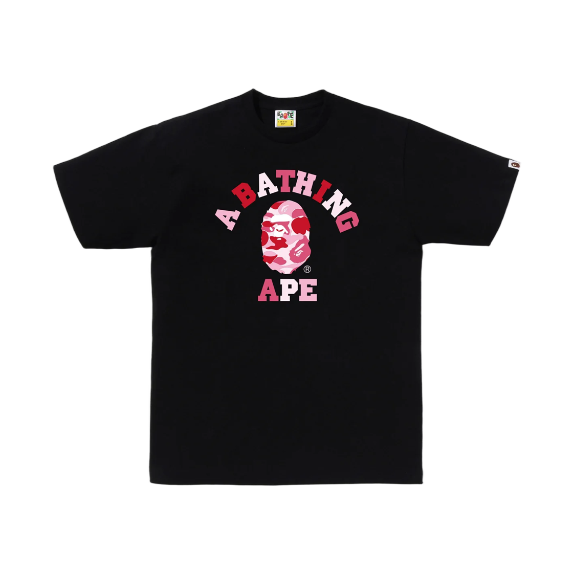 - BAPE ABC Camo College T-Shirt Black Pink