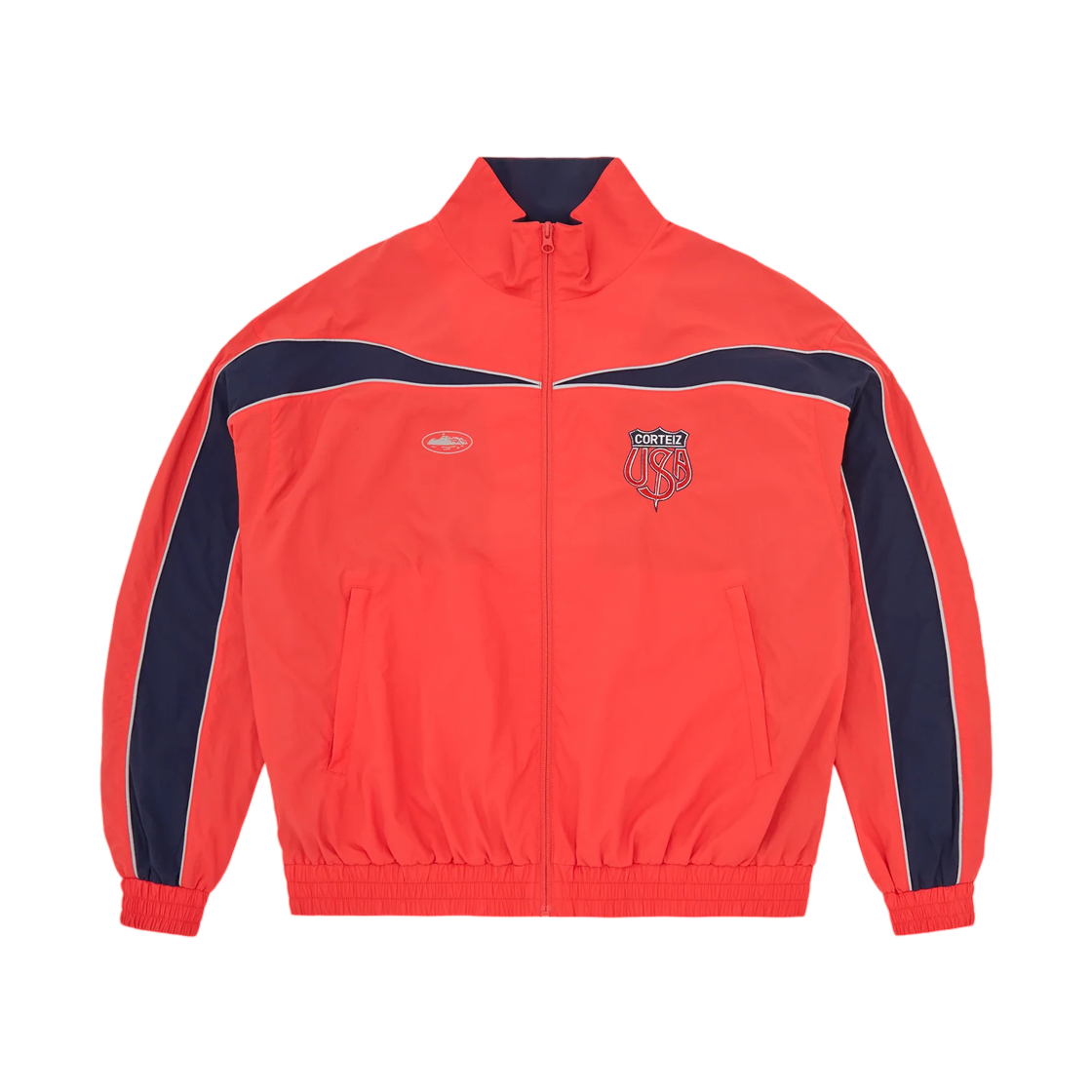 코르테이즈 미국 슈쿠 자켓 딥 오렌지 네이비(Corteiz USA Shuku Jacket Deep Orange Navy)