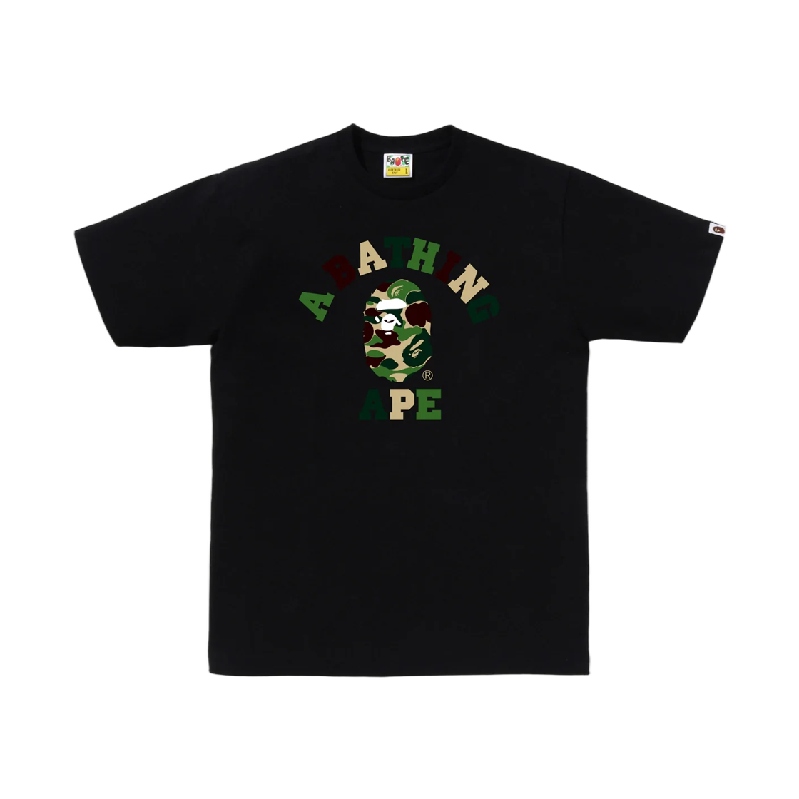 - BAPE ABC Camo College T-Shirt Black Green