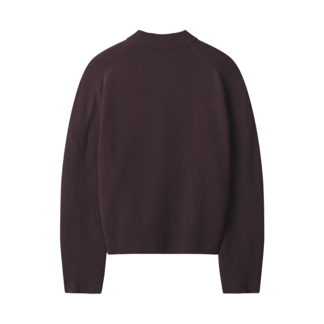(W) 메종 키츠네 폭스 헤드 램스울 하이 넥 가디건 다크 우드((W) Maison Kitsune Fox Head Lambswool High Neck Cardigan Dark Wood) - 2