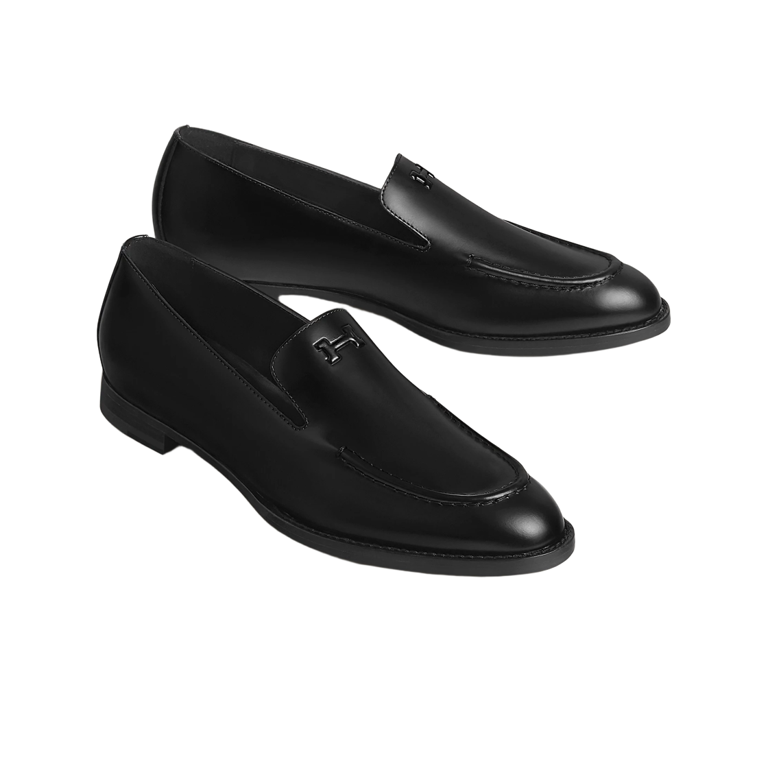 (W) 에르메스 뉴턴 로퍼 투스칸 카프스킨 & 누아((W) Hermes Newton Loafers Tuscan Calfskin & Noir) - 2