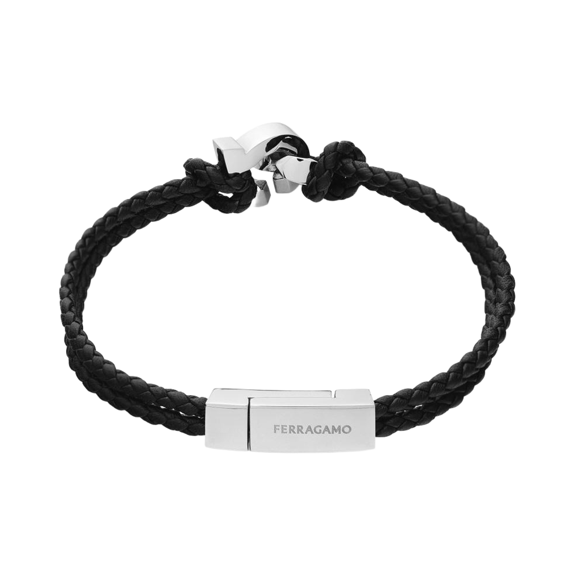 770360-776345 Ferragamo Leather Bracelet Black