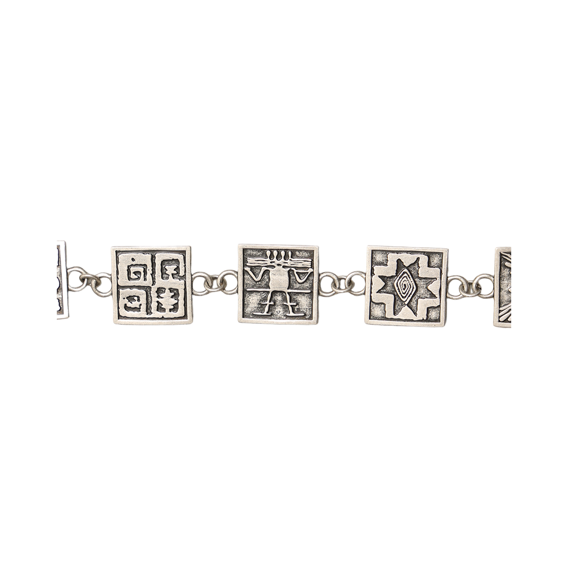 토우토우아카이브 스탬프 타일 체인 팔찌 실버 버니시(TOWTOW.ARCHIVE Stamped Tile Chain Bracelet Silver) - 4
