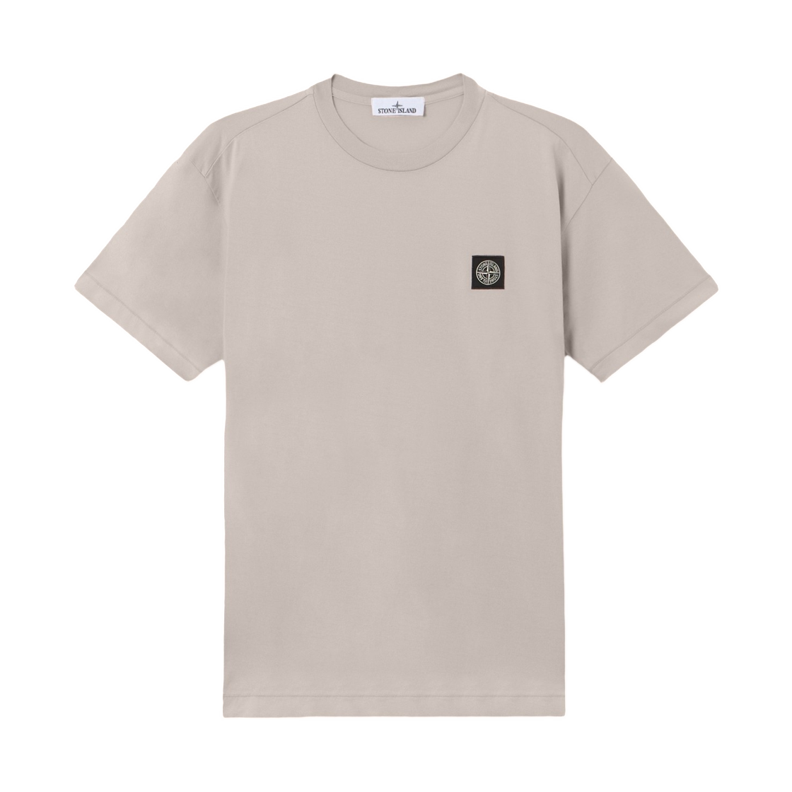 L2S1521000-27S0013-V0060 Stone Island 2100027 60/2 Cotton Jersey Slim-Fit T-Shirt with Compass Patch Grey - 26FW
