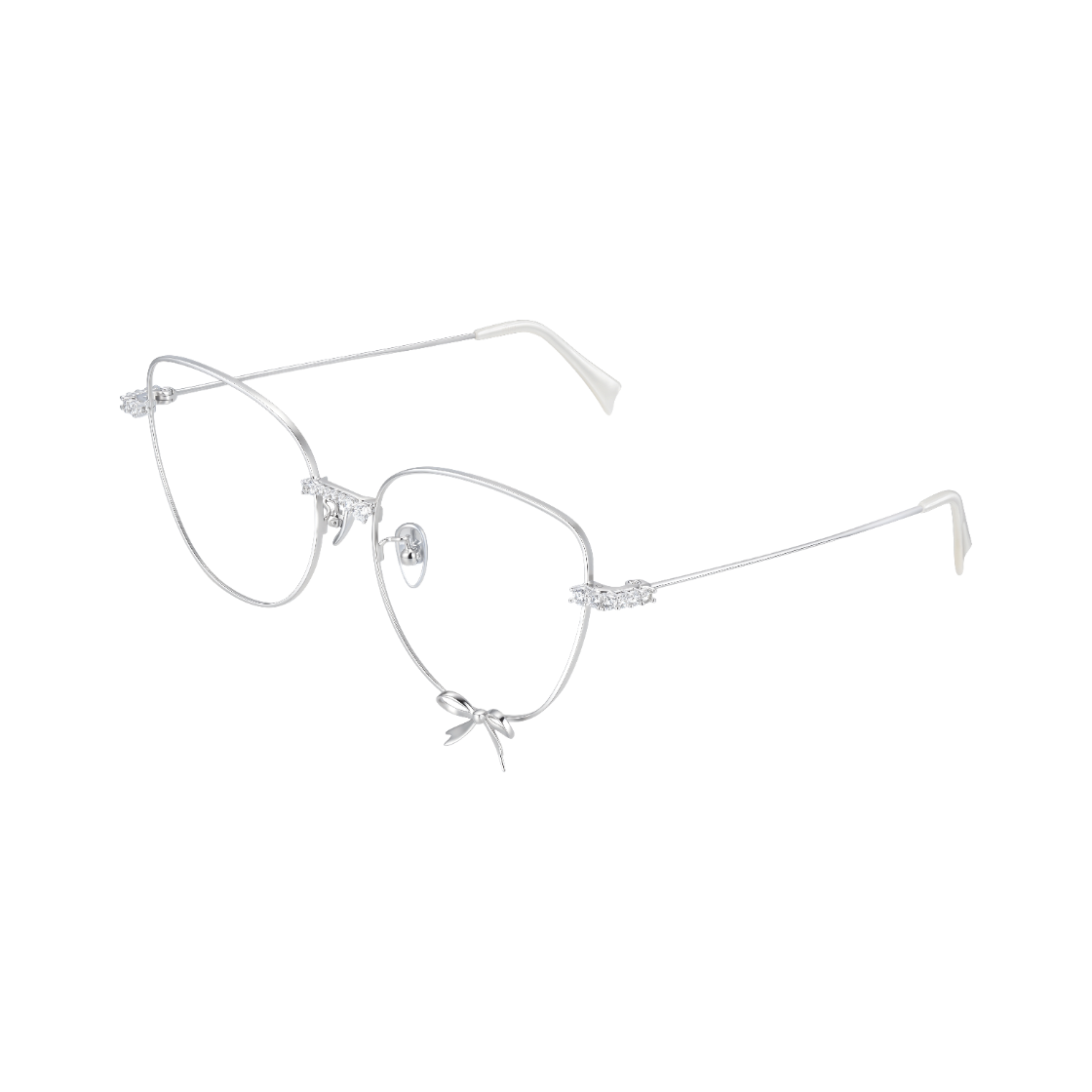 위민 메탈 보우노트 글래스 실버 - 26FW(Yvmin Metal Bowknot Glasses Silver - 26FW) - 3