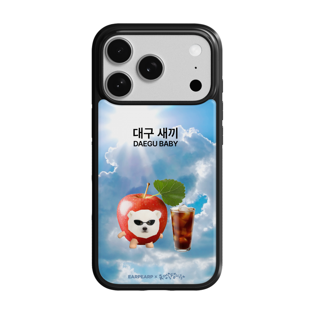 E2067_0148 EARPEARP x Kims Fruits DAEGU BABY Magsafe Glass Bumper Case Black