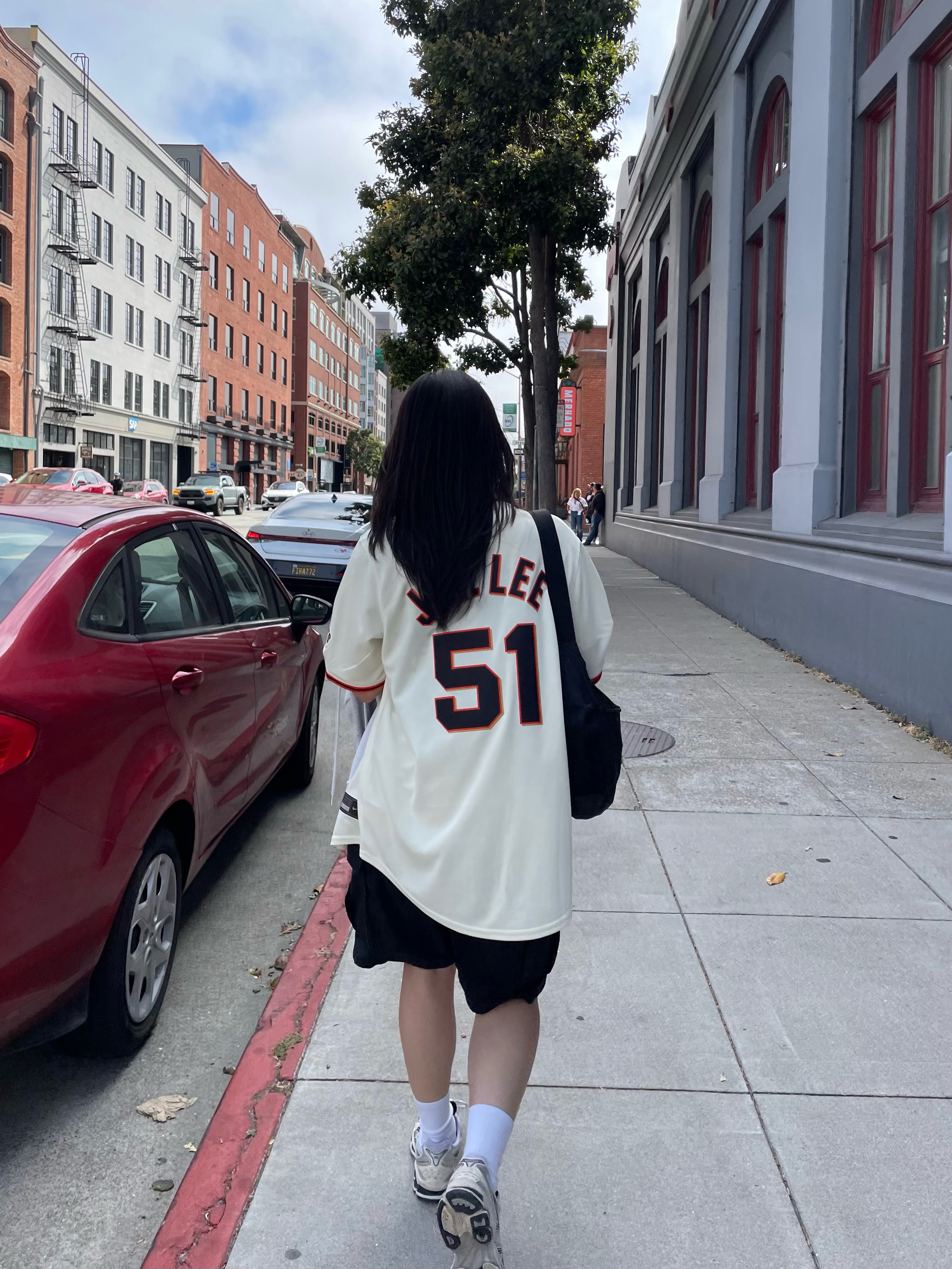 Nike MLB San Francisco Giants Lee Jung Hoo Home Limited Jersey Coconut Milk, Montbell Pocketable Light Shoulder Bag Small Black 착용 스타일 - 1