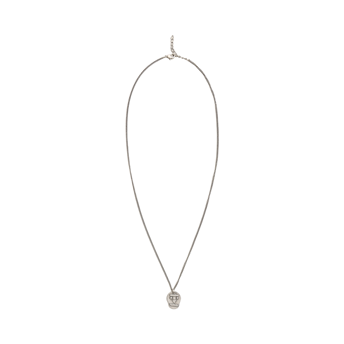 토우토우아카이브 플랫 스컬 목걸이 실버 버니시(TOWTOW.ARCHIVE Flat Skull Necklace Silver Burnish) - 2