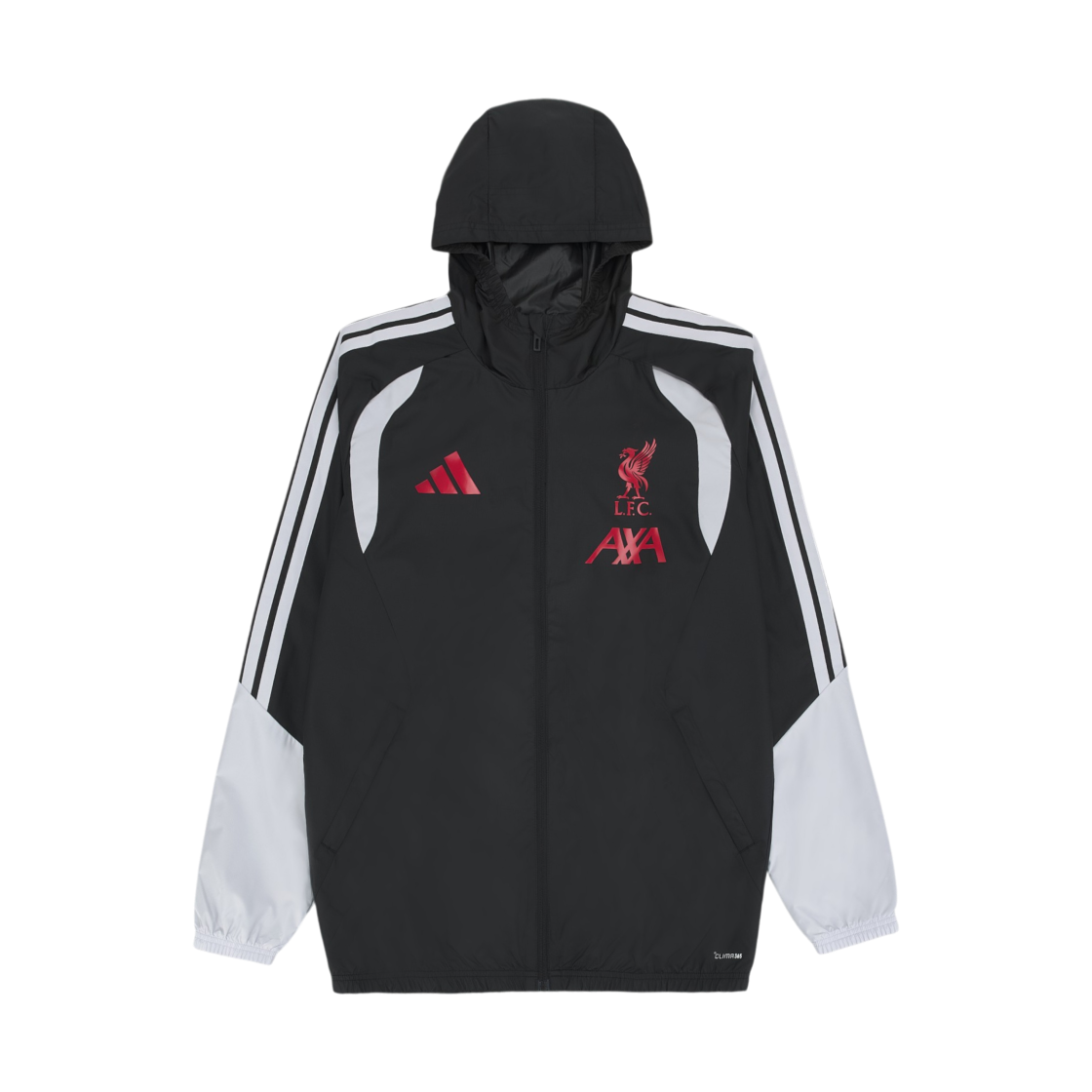 아디다스 리버풀 FC 26/27 티로 올 웨더 자켓 블랙 - KR 사이즈 (논 마킹 버전)(Adidas Liverpool FC 26/27 Tiro All Weather Jacket Black - KR Sizing (Non Marking Ver.))