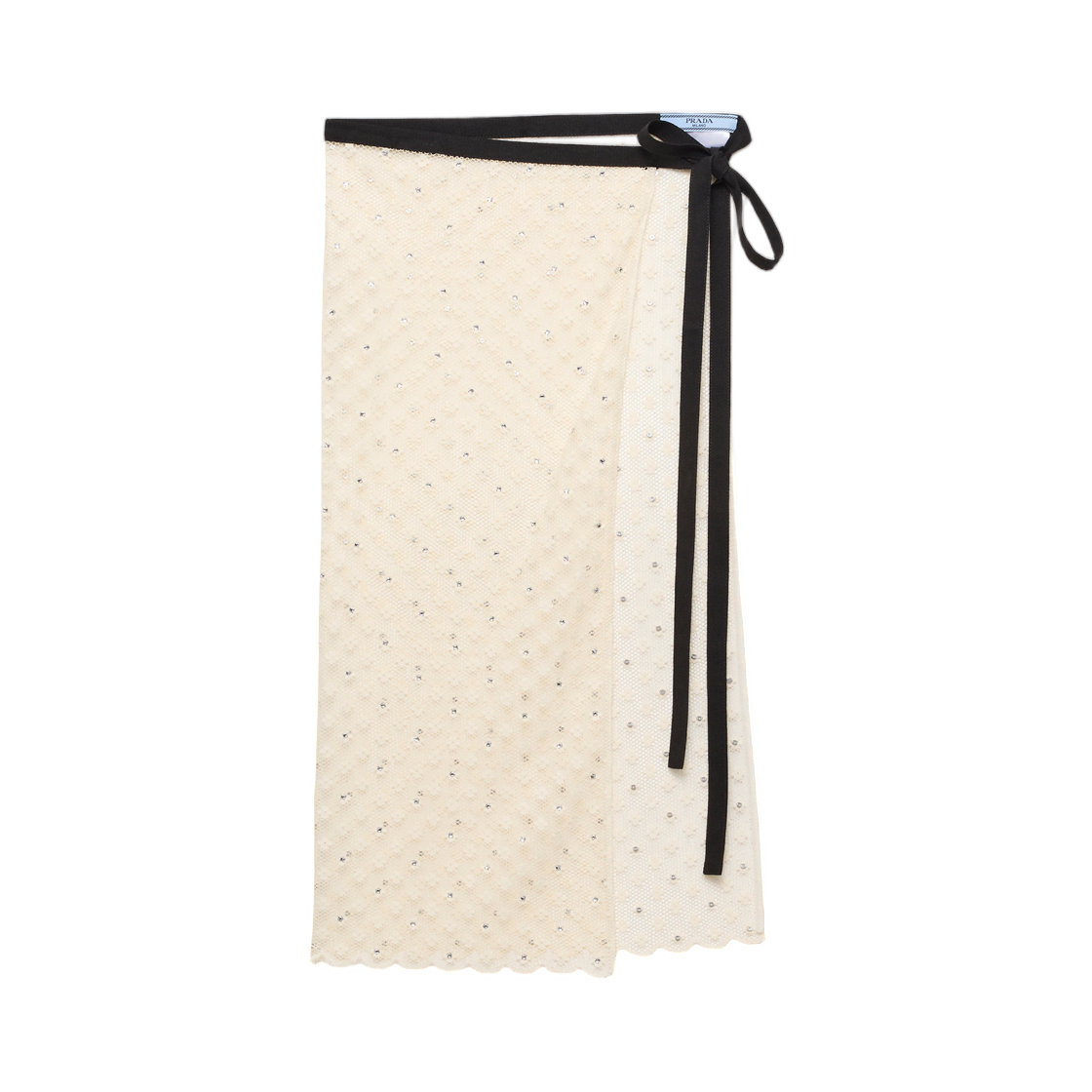 프라다 자수 레이스 에이프런 내츄럴(Prada Embroidered Lace Apron Natural)