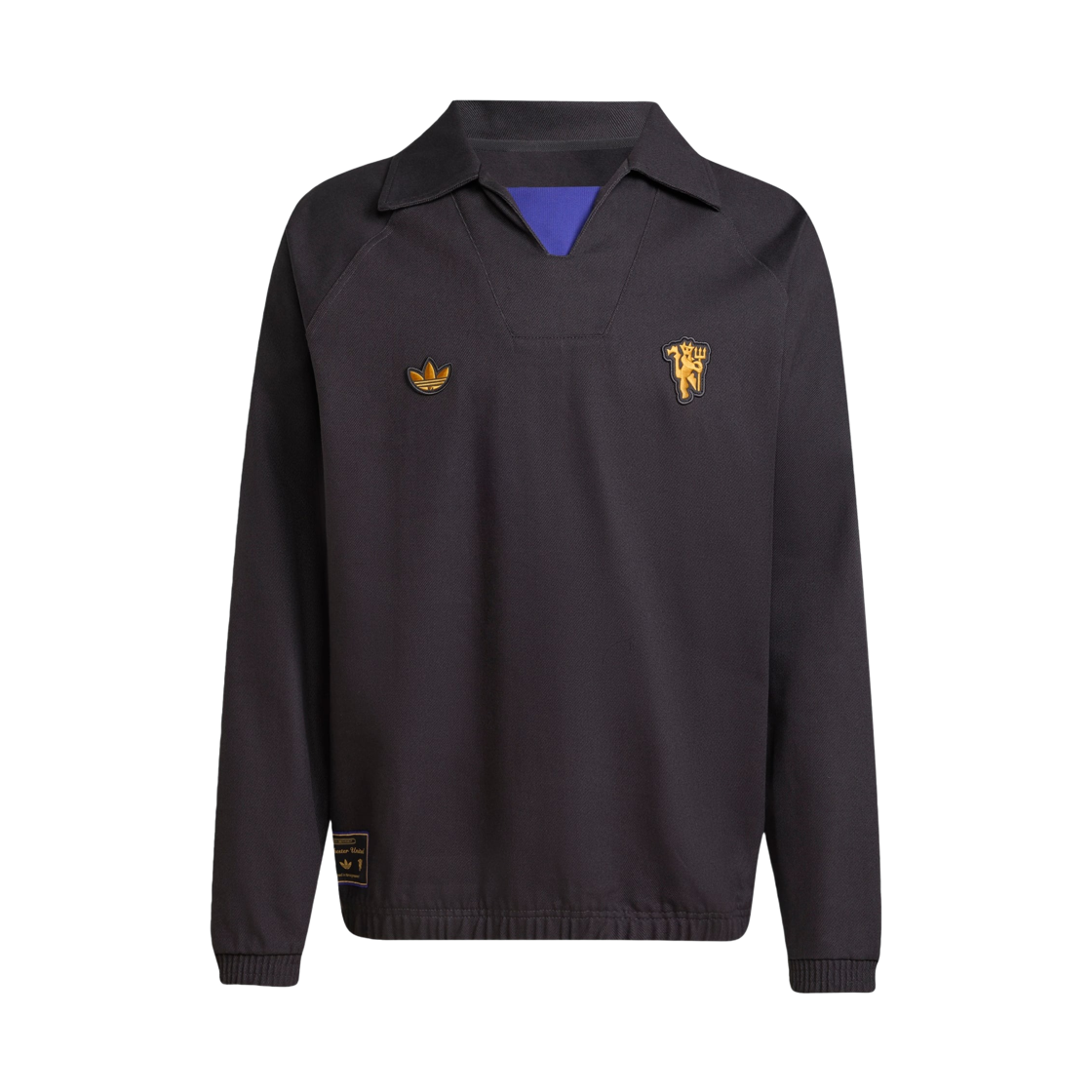 JX6788 Adidas Manchester United Terrace Icons Drill Sweatshirt Utility Black - US Sizing (Non Marking Ver.)