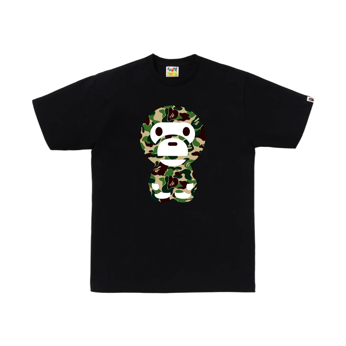 - BAPE ABC Camo Big Baby Milo T-Shirt Black Green