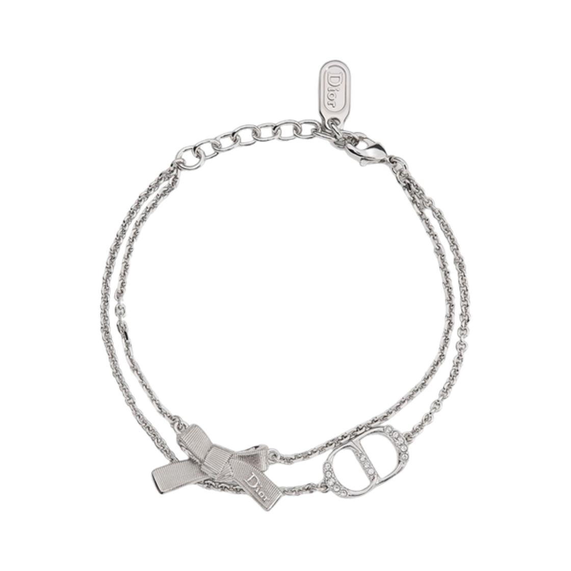 B3554WOMCY-D001 (W) Dior CD Parure Bracelet Silver Finish Metal & Crystals Silver
