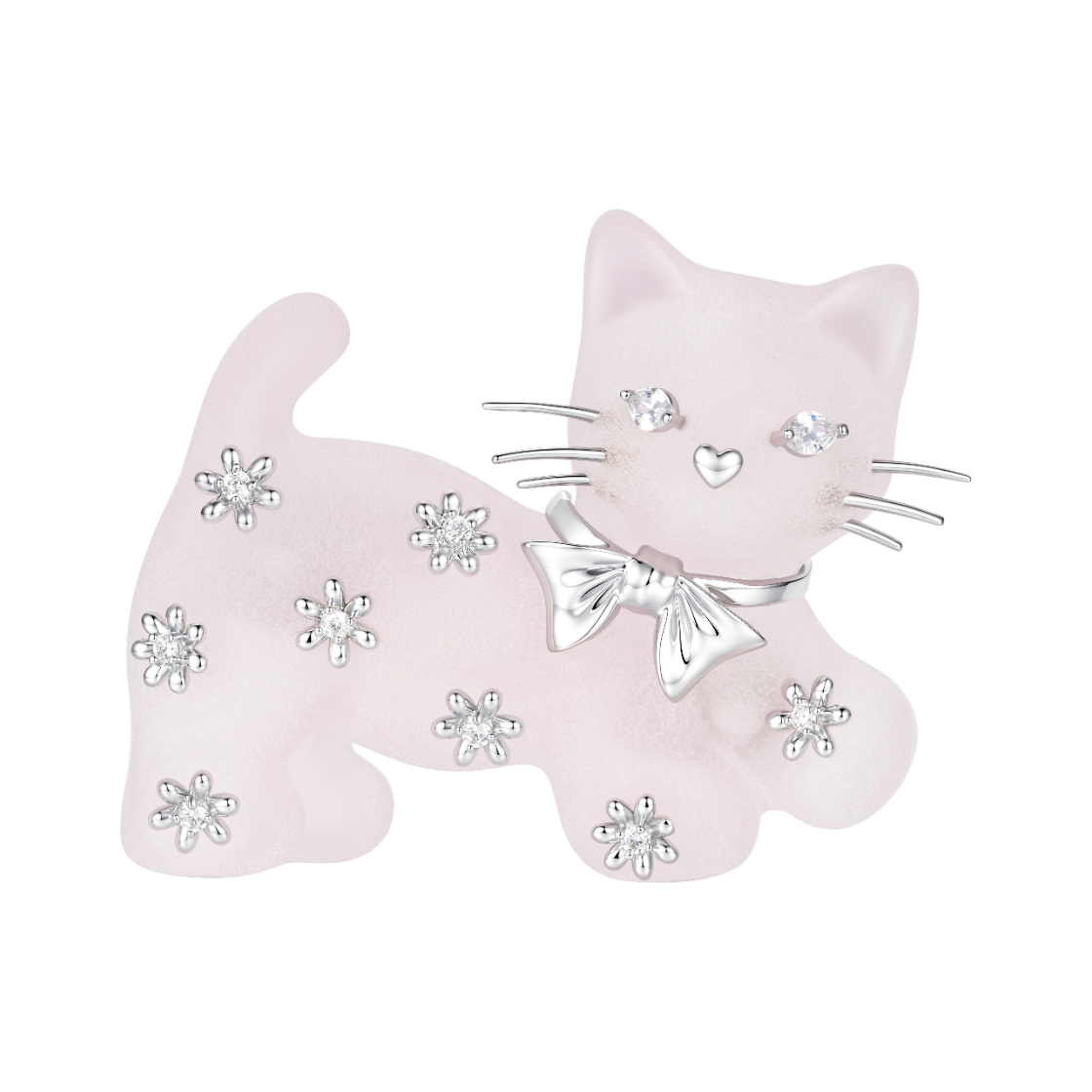 위민 키튼 헤어 클립 핑크 - 26FW(Yvmin Kitten Hair Clip Pink - 26FW) - 1