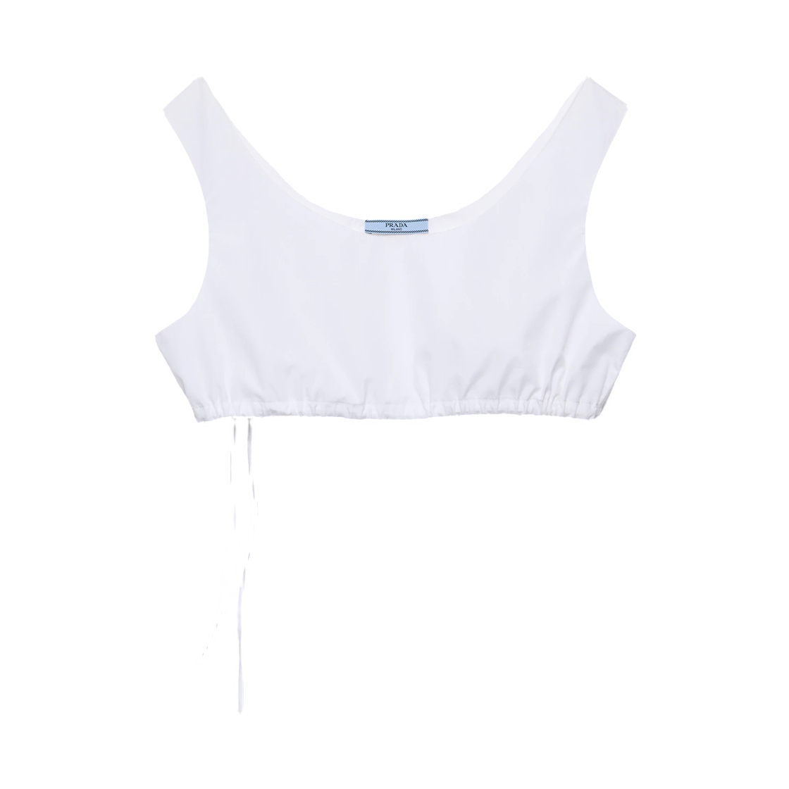 (W) 프라다 포플린 탑 화이트((W) Prada Poplin Top White) - 1