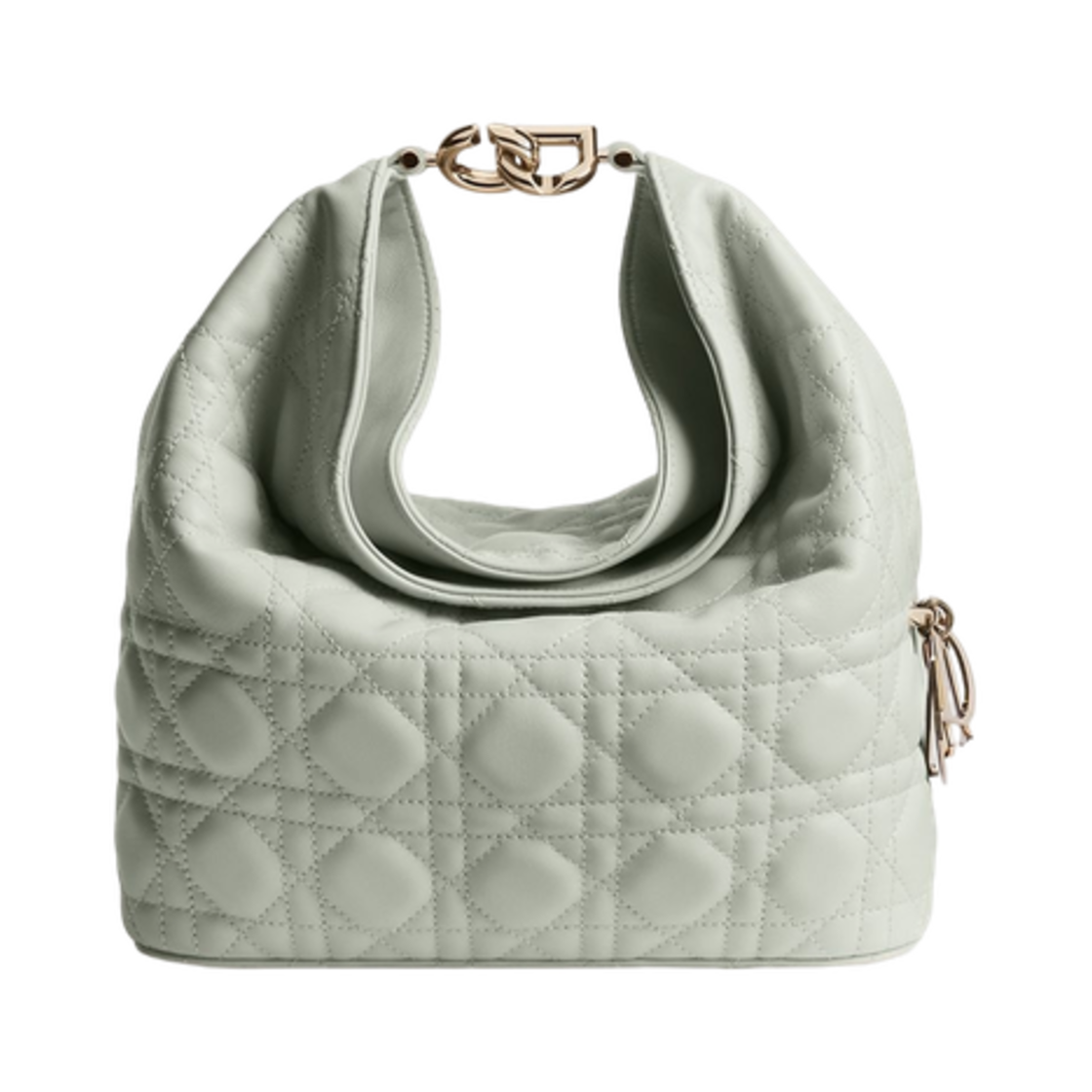 M2867ODKZ-M01S Dior Small Dior Toujours Hobo Bag Cannage Lambskin Souffle Green