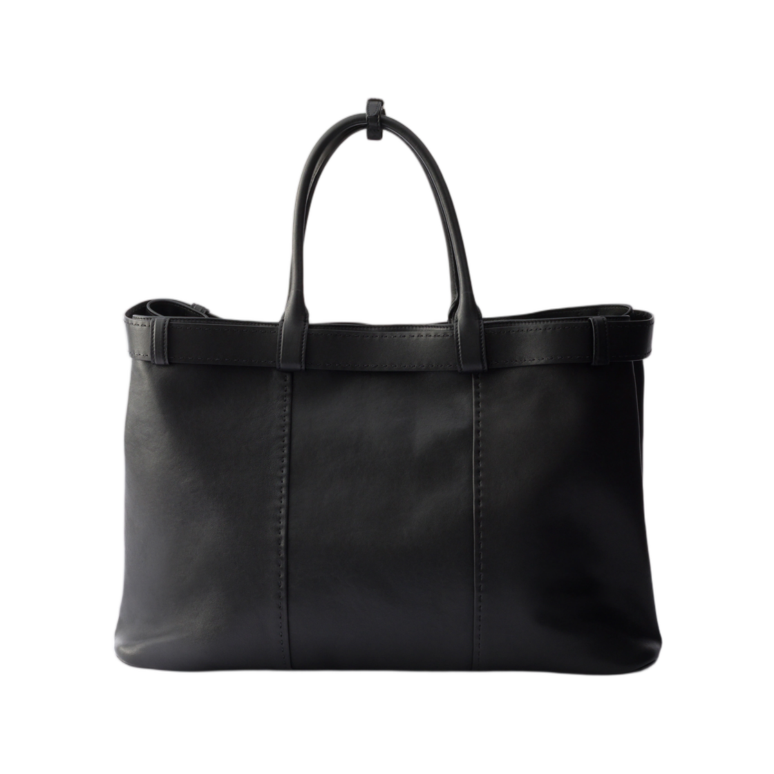프라다 버클 앤틱 나파 레더 백 블랙(Prada Buckle Antiqued Nappa Leather Bag Black) - 2