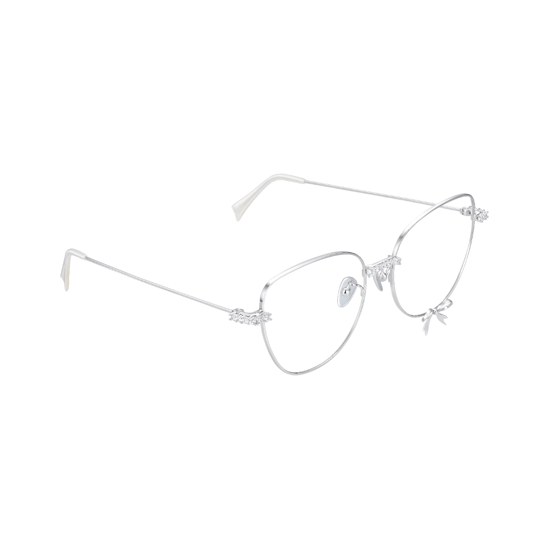 위민 메탈 보우노트 글래스 실버 - 26FW(Yvmin Metal Bowknot Glasses Silver - 26FW) - 2