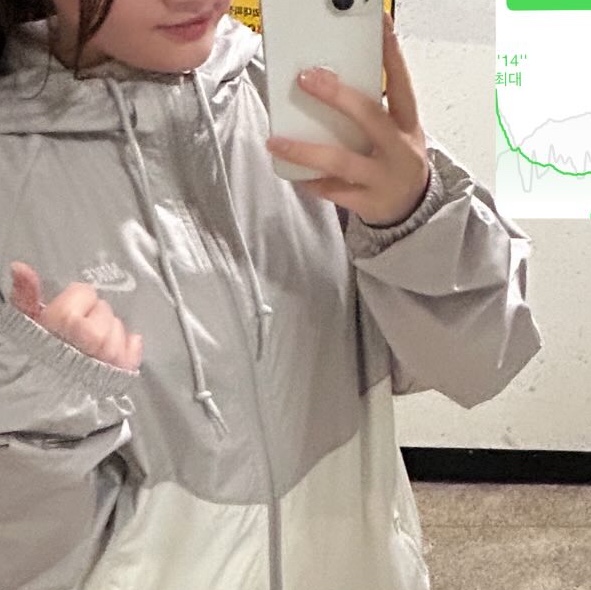 Nike Windrunner Lined Jacket Light Iron Ore Sail - Asia 착용 스타일