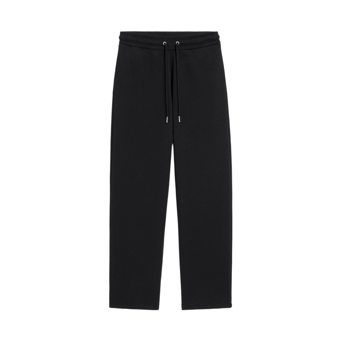 HTR856-730-045 AMI Black Cotton Track Pants with Ami De Coeur Black White Cream