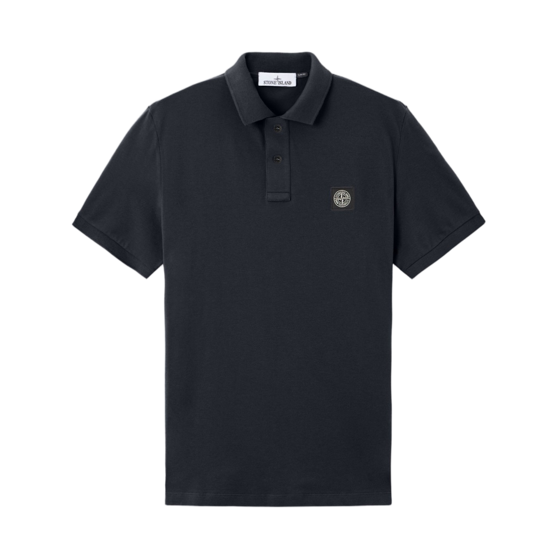 L2S1522000-08S0017-V0020 Stone Island 2200008 Organic Cotton Pique with Stretch Slim-Fit Short-Sleeve Polo with Compass Patch Navy Blue - 26FW