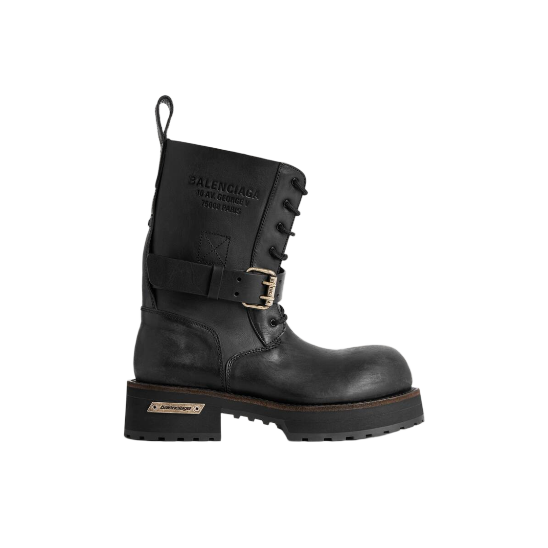 873427WBEQ41081 Balenciaga Venom Lace-Up Bootie Black