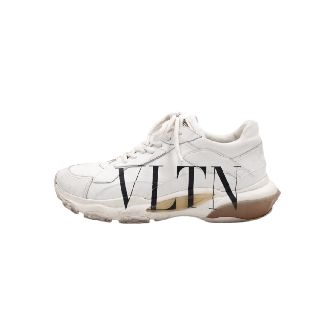 ITG2I3GB3339 VALENTINO Garavani Logo Print Bounce Sneakers in White Leather