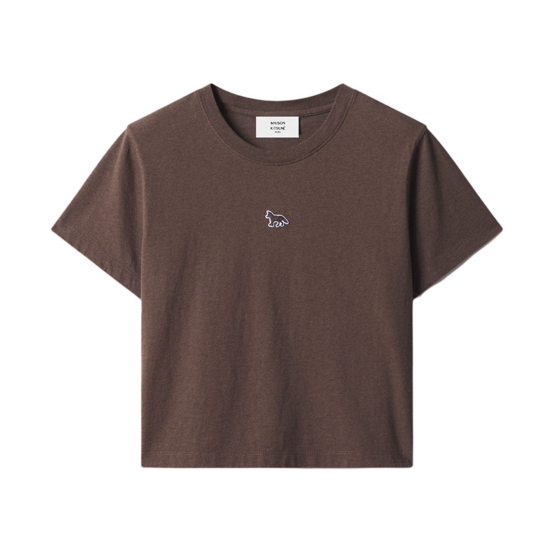 MW00105KJ7026-0605 (W) Maison Kitsune Baby Fox Baby T-Shirt Dark Brown Chine