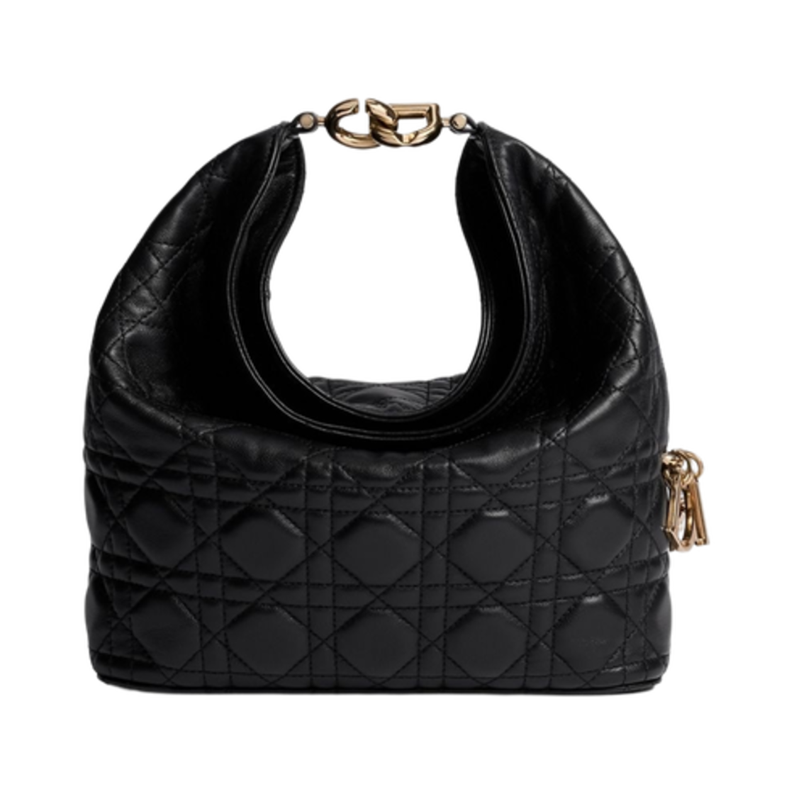 M2867ODKZ-M900 Dior Small Dior Toujours Hobo Bag Cannage Lambskin Black