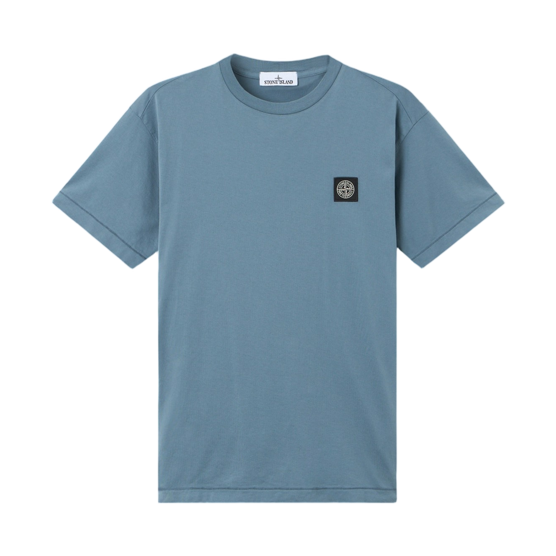 L2S1521000-27S0013-V002B Stone Island 2100027 60/2 Cotton Jersey Slim-Fit T-Shirt with Compass Patch Steel Blue - 26FW