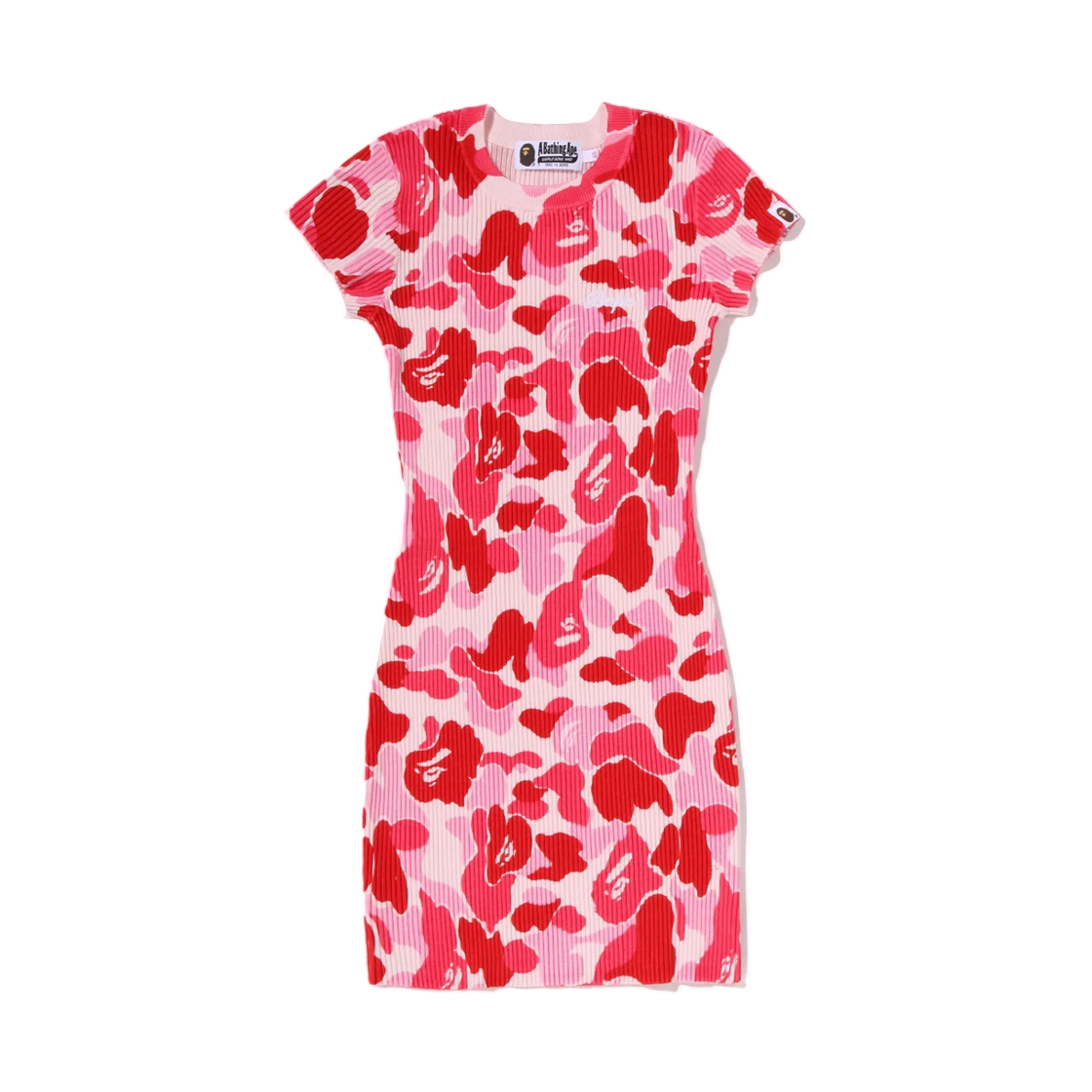 - (W) BAPE ABC Camo Bape Logo Rib Onepiece Pink