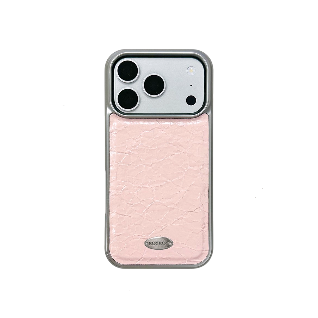 로이로이 크랙 레더 맥세이프 아이폰 케이스 핑크(ROYROY MagSafe Pink Crack Leather iPhone Case)