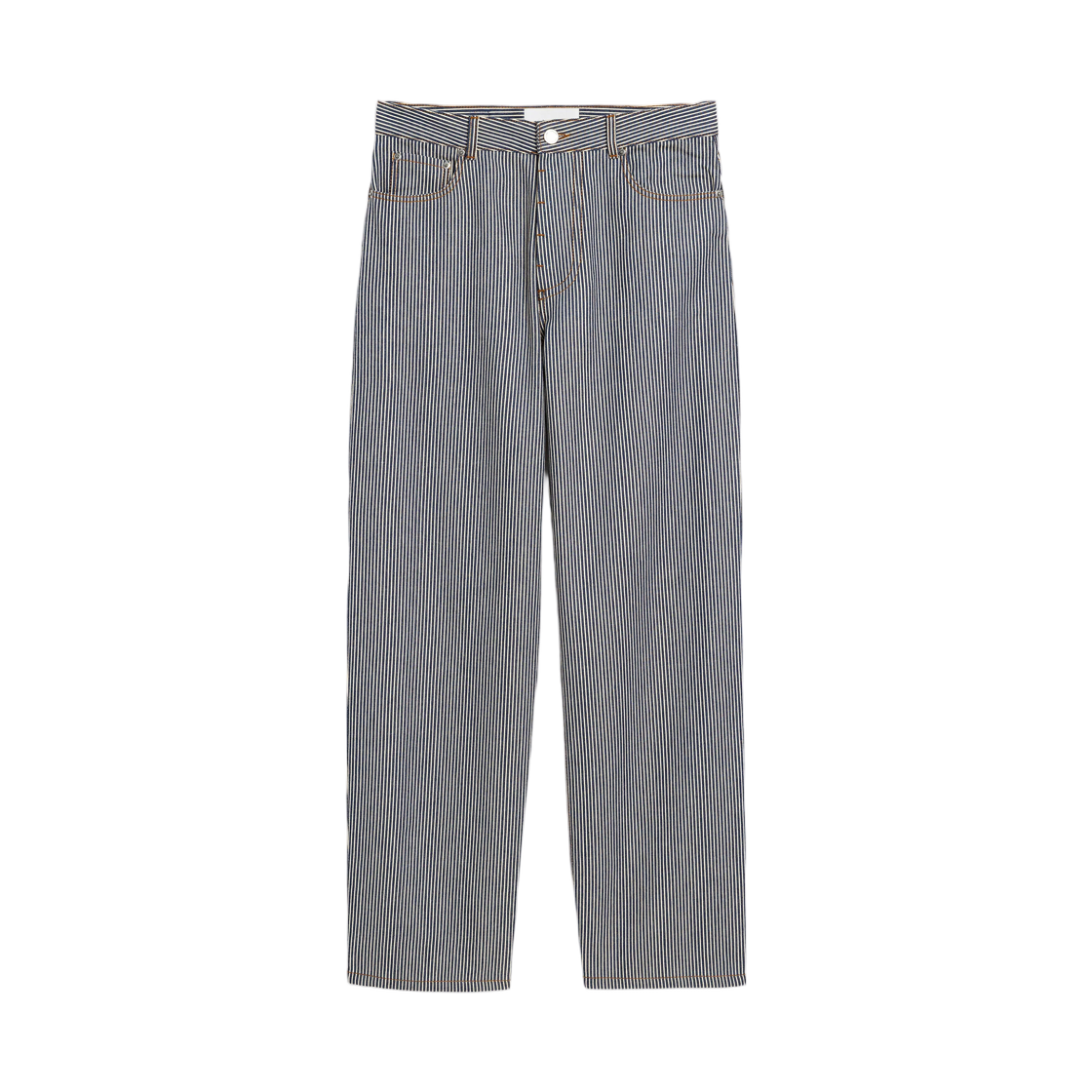 HTR919-DE0136-A227 AMI Blue Baggy Fit Cotton Jeans Indigo Ecru