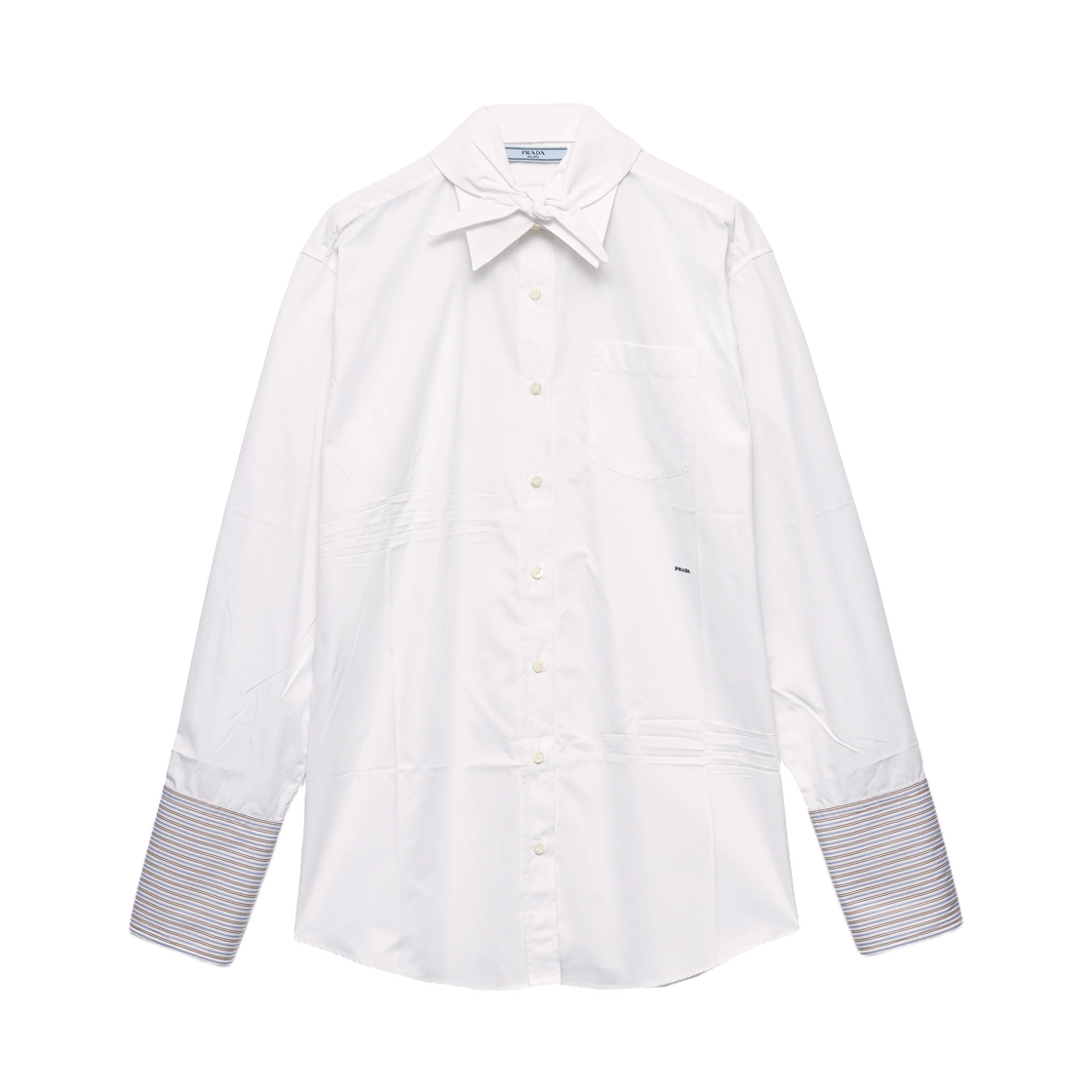 P470JR-6283-F0009 (W) Prada Poplin Shirt White