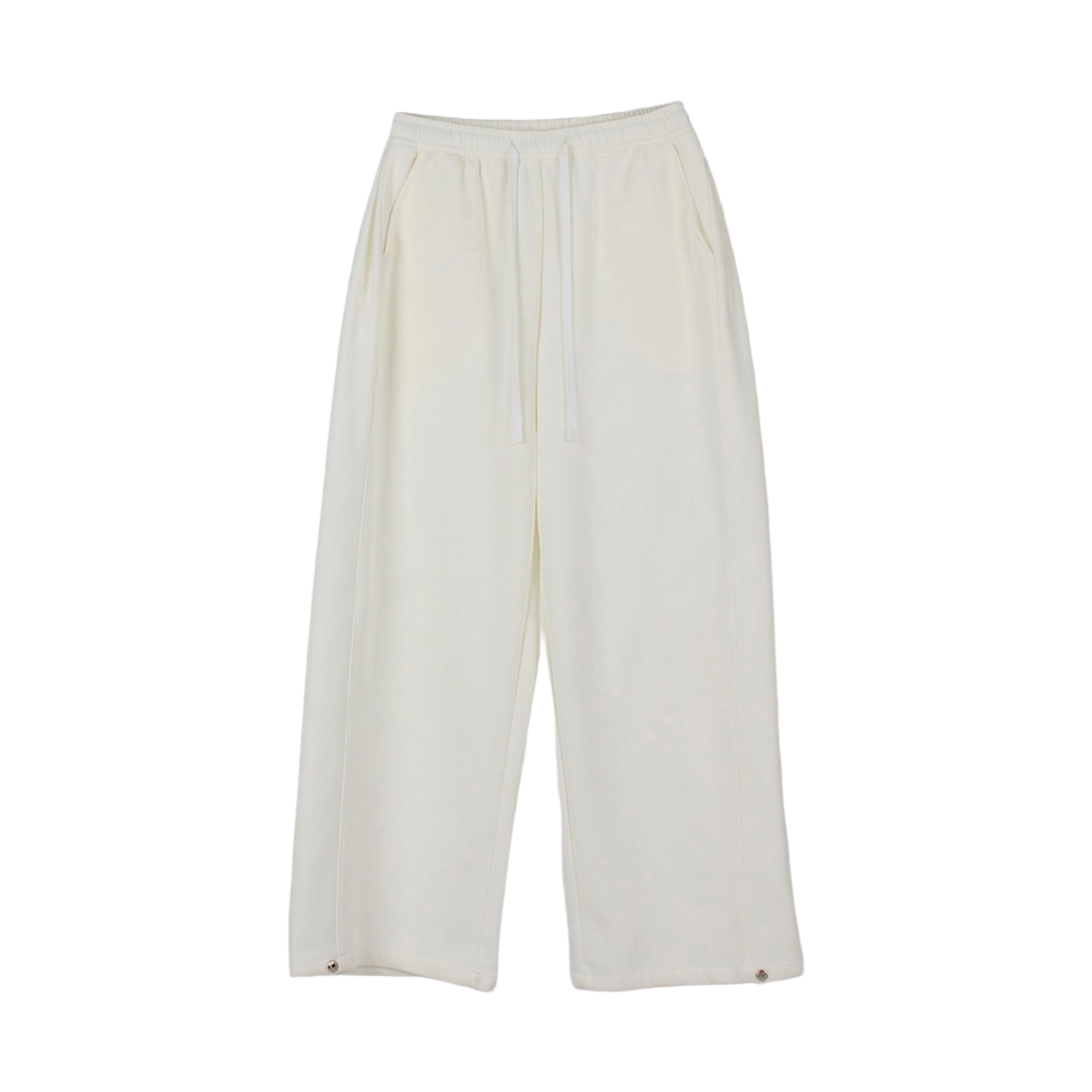 YT1003-아이보리 GCLIP Balloon Fit Banding Snap Wide Training Sweat Pants Ivory