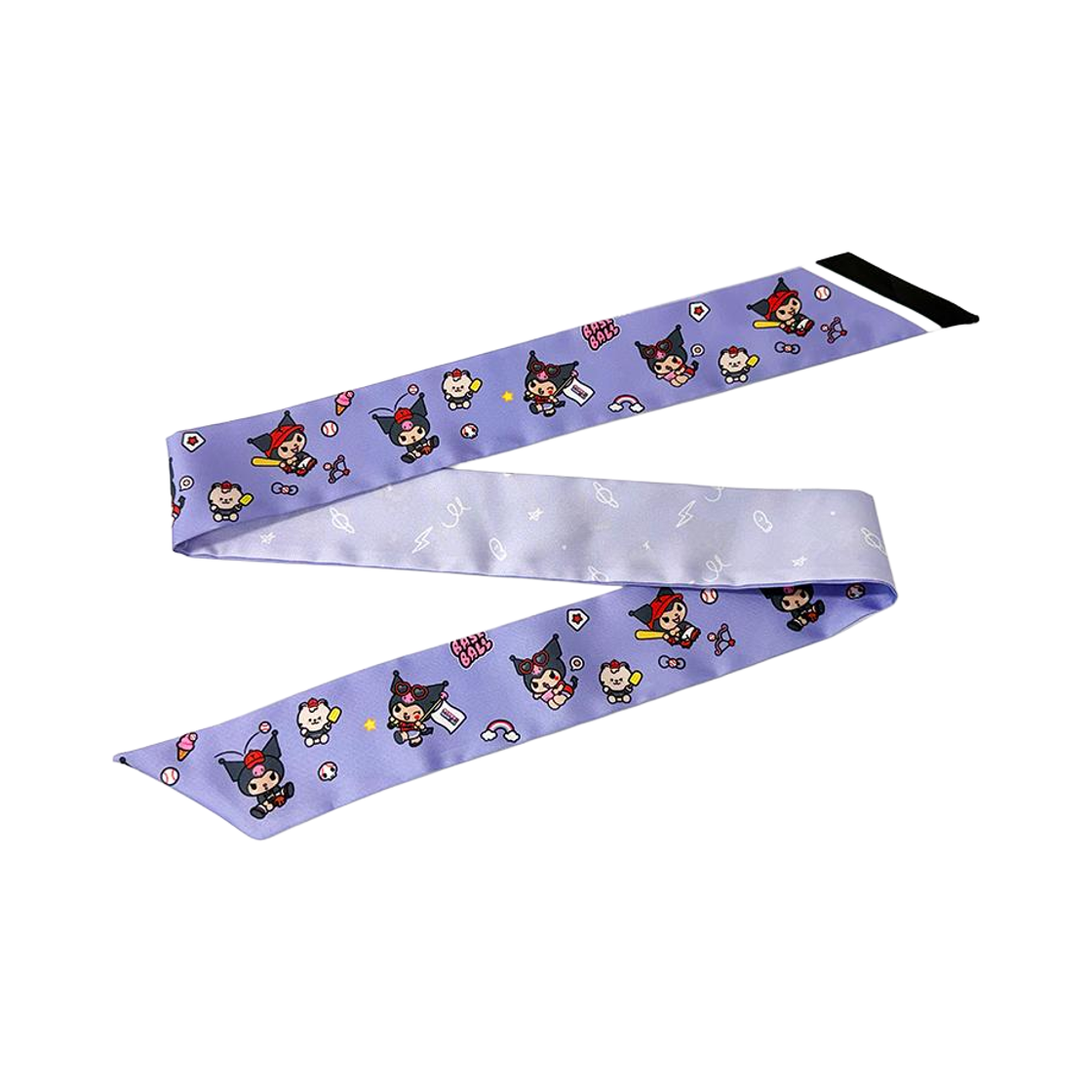 기아 타이거즈 x 쿠로미 방도 스카프 퍼플(Kia Tigers x Kuromi Bandeau Scarf Purple)