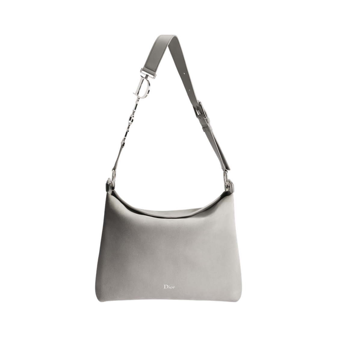 M1412PHJX-M79G Dior Medium Diorly Bag Suede Calfskin Gray