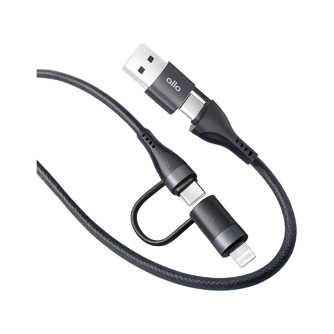 알로코리아 4in1 60W PD PPS 패브릭 고속 충전 케이블 1.5M(AlloKorea 4in1 60W PD PPS Fabric Fast Charging Cable 1.5M) - 3