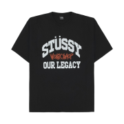 Stussy x Our Legacy Work Shop Pigment Dyed Collegiate T-Shirt Black