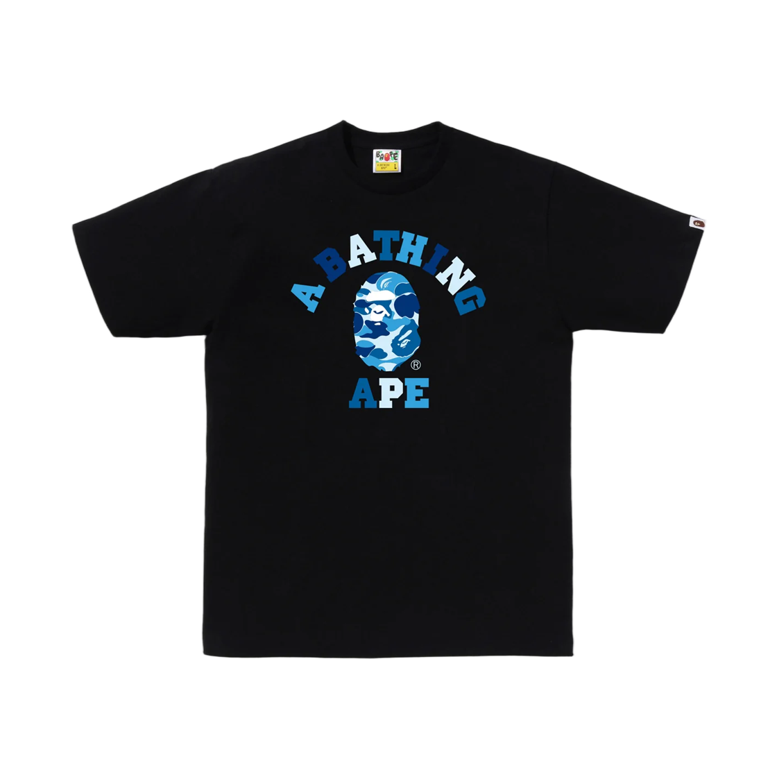- BAPE ABC Camo College T-Shirt Black Blue