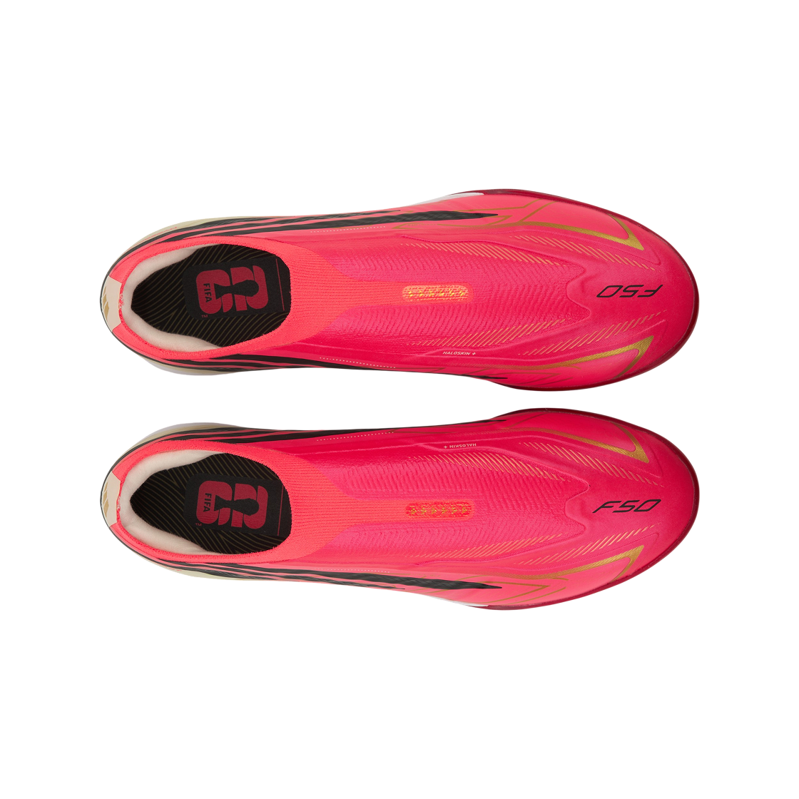아디다스 F50 하이퍼패스트 프로 레이스리스 아스트로 터프 솔라 터보 코어 블랙(Adidas F50 Hyperfast Pro Laceless Astro Turf Solar Turbo Core Black) - 5