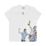 Adidas x Kith x Messi Football World Cup Graphic T-Shirt White - KR Sizing